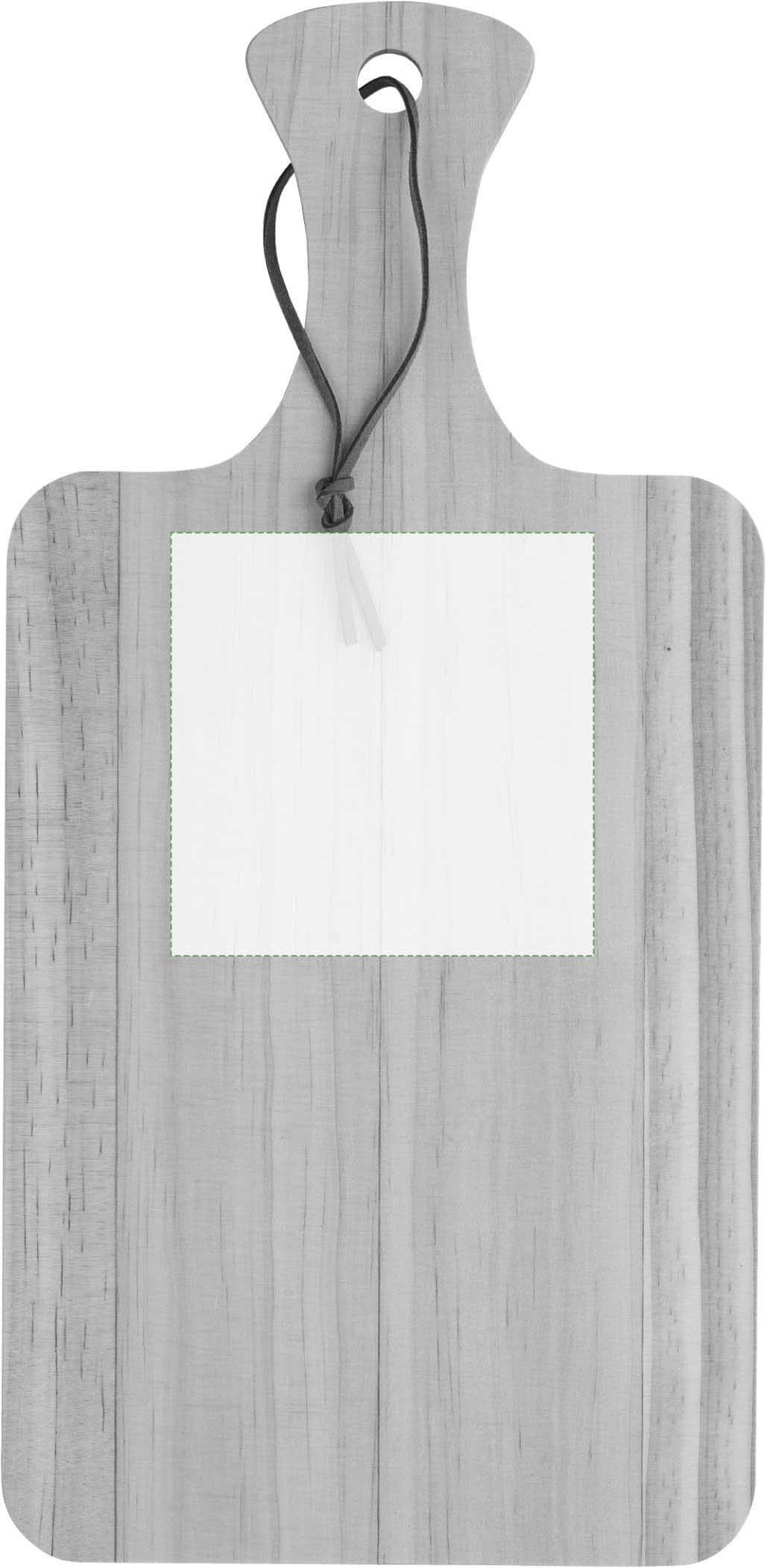 Schneidebrett Daxton – Druckbeispiel Lasergravur, 1-farbig, 100 x 100mm - Oben