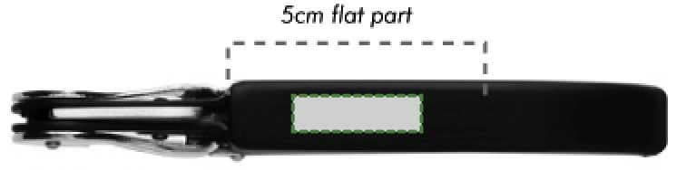 Kellnermesser Quincy – Druckbeispiel Lasergravur, 1-farbig, 35 x 7mm, Ø 0mm - Oben