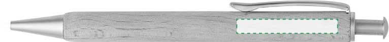 Kugelschreiber Marissa – Druckbeispiel Lasergravur, 35 x 5mm, Ø 0mm - Nahe beim Clip für Rechtshänder