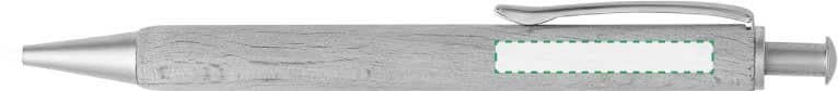 Kugelschreiber Marissa – Druckbeispiel Lasergravur, 1-farbig, 35 x 5mm, Ø 0mm - Nahe beim Clip für Rechtshänder