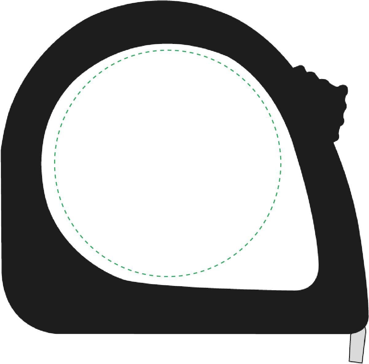 Bandmaß Effran | 3 m – Druckbeispiel Tampondruck, 1-farbig, 0 x 0mm, Ø 40mm - Vorderseite