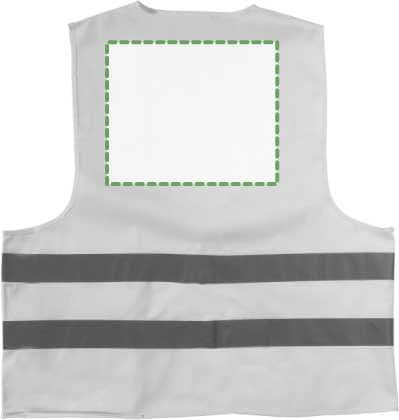 Warnweste Arturo | Erwachsene – Druckbeispiel Siebdruck, 1-farbig, 300 x 250mm, Ø 0mm - Rückseitig