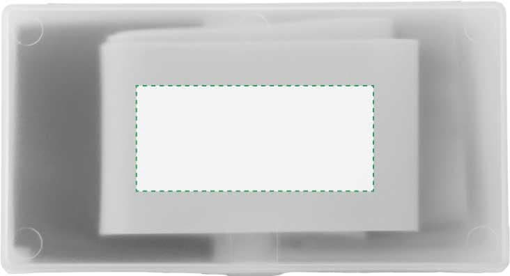 Widerstandsbänder Bettina | 3 St. | Kunststoffbehälter – Druckbeispiel Siebdruck, 90 x 40mm, Ø 0mm - Oben