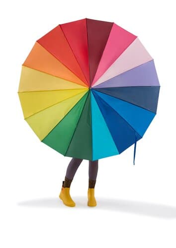 Regenbogenregenschirm Haya | 190T