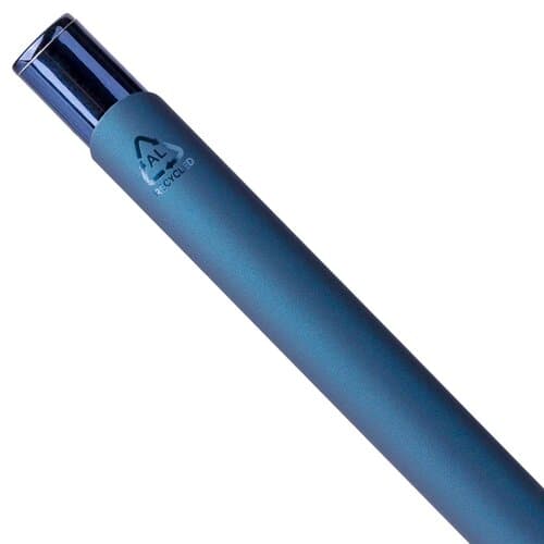 Recycelter Aluminium-Kugelschreiber mit Gummibeschichtung Anisa