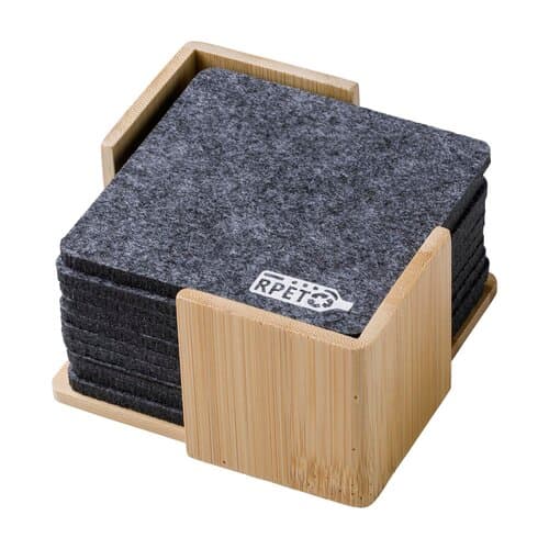 Untersetzer-Set Lawrence | Recycelt | Bambushalter