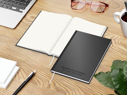 Notizbuch Note-Book RECYCLING Ecken spitz Naturpapier-Hardcover