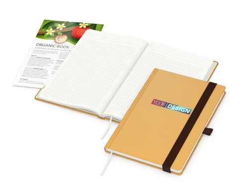 Notizbuch Organic-Book RECYCLING Apfelleder-Hardcover farbig A5