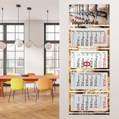 4-Monatskalender Mehrblock Profil 4 RECYCLING Schrift modern