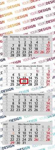 4-Monatskalender Mehrblock Profil 4 RECYCLING Schrift modern