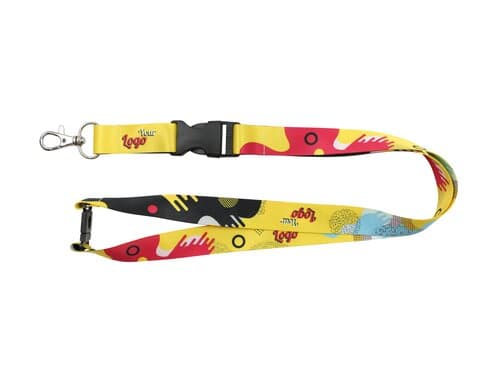 Schlüsselband Lanyard mit Karabinerhaken, Schnappverschluss und Sicherheitsclip