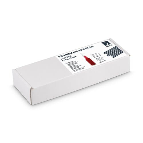 27cm Glastrinkhalme