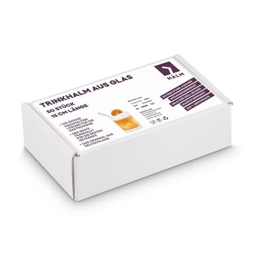 15cm Glastrinkhalme