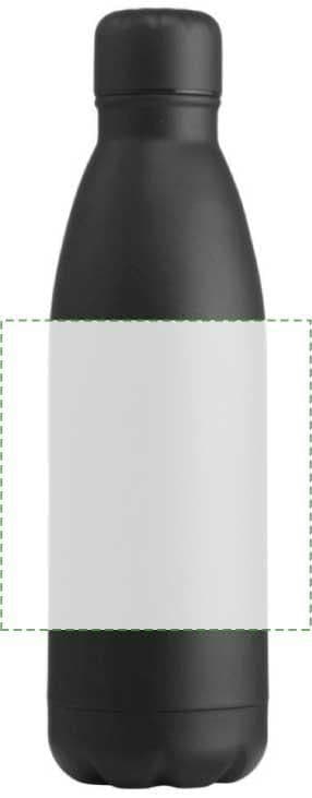 Topflask Premium RCS Recycled Steel 500 ml Trinkflasche – Druckbeispiel Lasergravur, 1-farbig, 50 x 50mm - Vorderseite