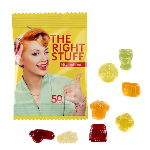 Fruchtgummi STANDARD-Formen 10 g im konventionellen Tütchen