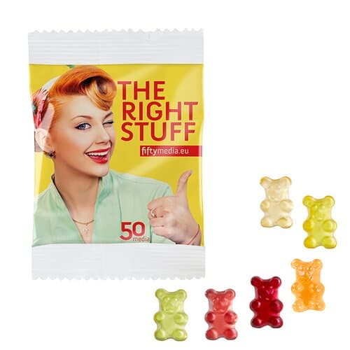 Fruchtgummi STANDARD-Formen 10 g im kompostierbaren Tütchen