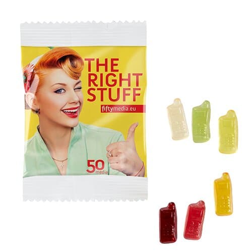 Fruchtgummi STANDARD-Formen 10 g im kompostierbaren Tütchen