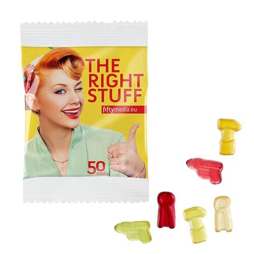 Fruchtgummi STANDARD-Formen 10 g im kompostierbaren Tütchen