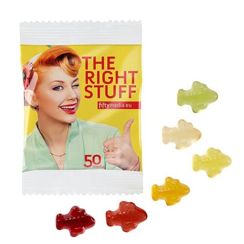 Fruchtgummi STANDARD-Formen 10 g im kompostierbaren Tütchen