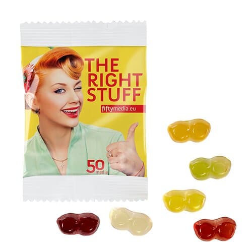 Fruchtgummi STANDARD-Formen 10 g im kompostierbaren Tütchen