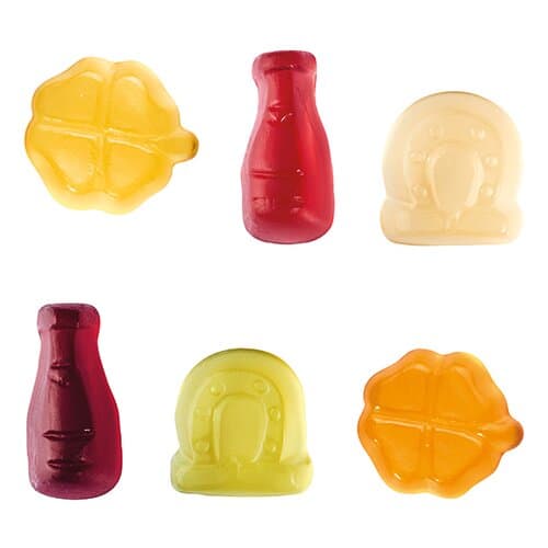 Fruchtgummi STANDARD-Formen 10 g im kompostierbaren Tütchen
