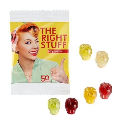 Fruchtgummi STANDARD-Formen 10 g im kompostierbaren Tütchen
