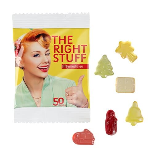 Fruchtgummi STANDARD-Formen 10 g im kompostierbaren Tütchen