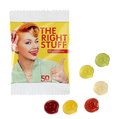 Fruchtgummi STANDARD-Formen 10 g im kompostierbaren Tütchen