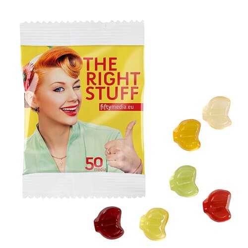Fruchtgummi STANDARD-Formen 10 g im kompostierbaren Tütchen