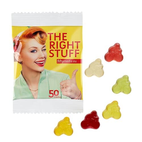 Fruchtgummi STANDARD-Formen 10 g im kompostierbaren Tütchen