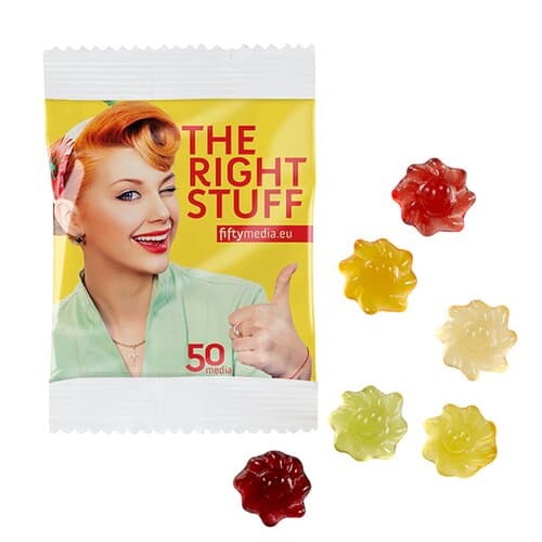 Fruchtgummi STANDARD-Formen 10 g im kompostierbaren Tütchen