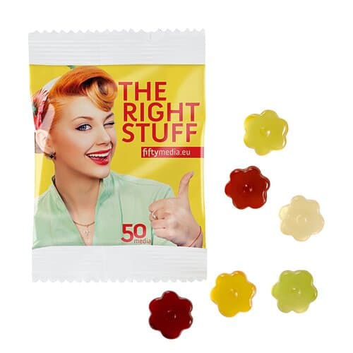 Fruchtgummi STANDARD-Formen 10 g im kompostierbaren Tütchen