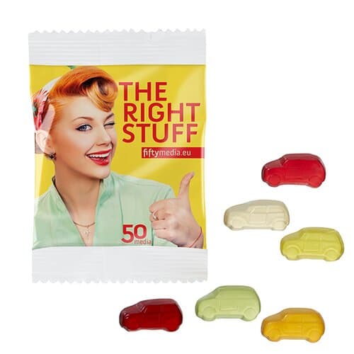 Fruchtgummi STANDARD-Formen 10 g im kompostierbaren Tütchen