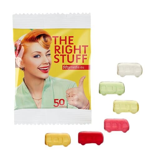 Fruchtgummi STANDARD-Formen 10 g im kompostierbaren Tütchen
