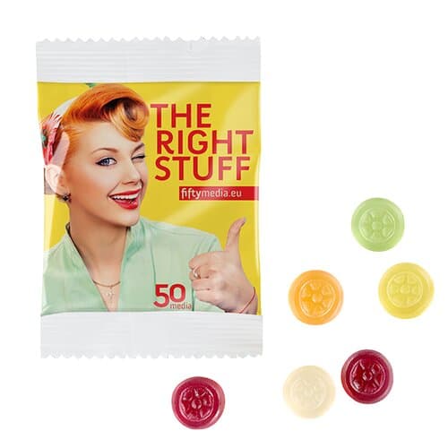 Fruchtgummi STANDARD-Formen 10 g im kompostierbaren Tütchen