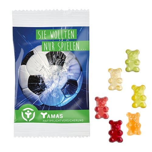 Fruchtgummi STANDARD-Formen 15 g im kompostierbaren Tütchen