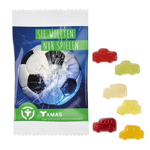 Fruchtgummi STANDARD-Formen 15 g im kompostierbaren Tütchen