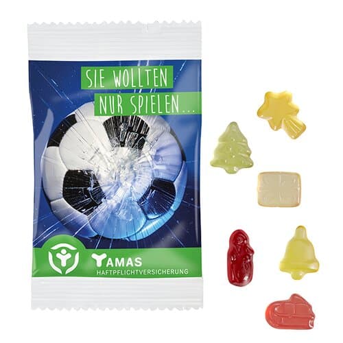 Fruchtgummi STANDARD-Formen 15 g im kompostierbaren Tütchen