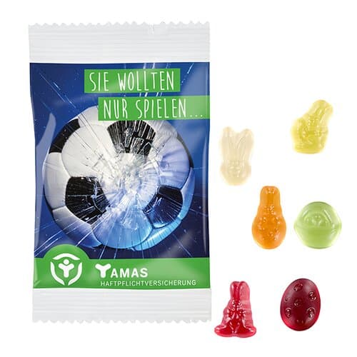 Fruchtgummi STANDARD-Formen 15 g im kompostierbaren Tütchen