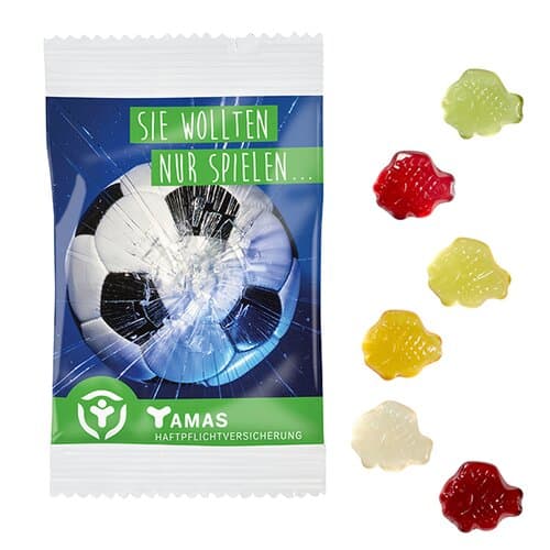 Fruchtgummi STANDARD-Formen 15 g im kompostierbaren Tütchen