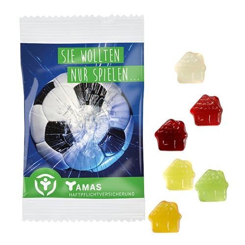 Fruchtgummi STANDARD-Formen 15 g im kompostierbaren Tütchen