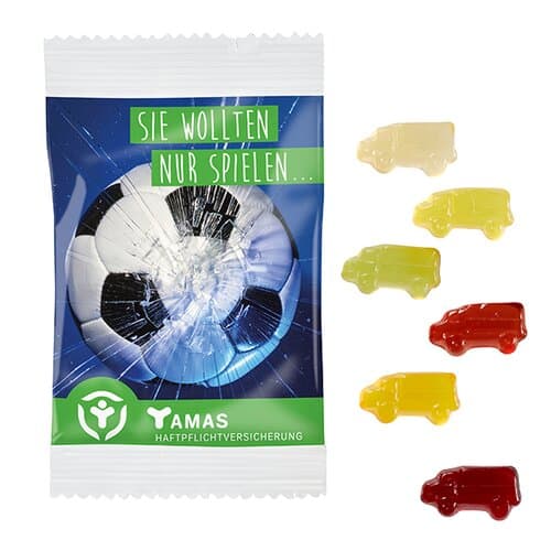 Fruchtgummi STANDARD-Formen 15 g im kompostierbaren Tütchen