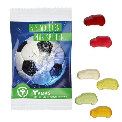 Fruchtgummi STANDARD-Formen 15 g im kompostierbaren Tütchen