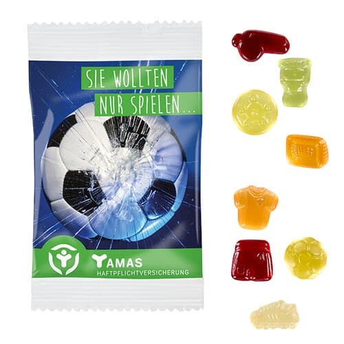 Fruchtgummi STANDARD-Formen 15 g im kompostierbaren Tütchen