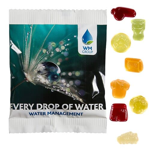Fruchtgummi STANDARD-Formen 20 g im kompostierbaren Tütchen