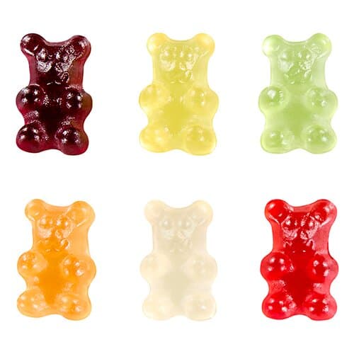 VEGANE Fruchtgummi STANDARD-Formen 10 g im kompostierbaren Tütchen