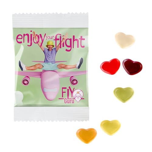 VEGANE Fruchtgummi STANDARD-Formen 10 g im kompostierbaren Tütchen