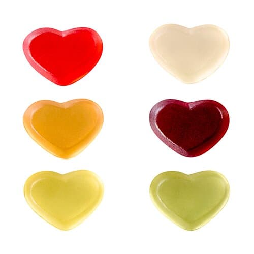 VEGANE Fruchtgummi STANDARD-Formen 10 g im kompostierbaren Tütchen