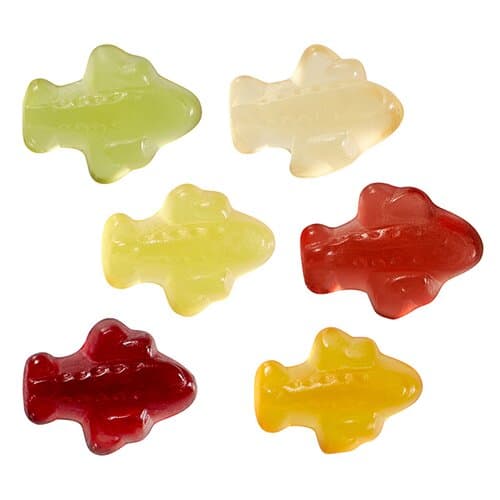 VEGANE Fruchtgummi STANDARD-Formen 10 g im kompostierbaren Tütchen
