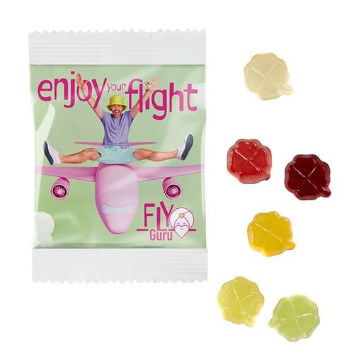 VEGANE Fruchtgummi STANDARD-Formen 10 g im kompostierbaren Tütchen